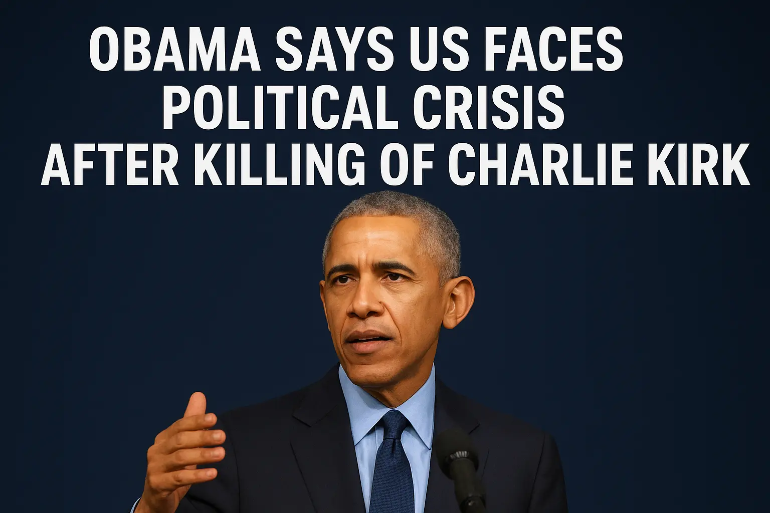 Obama says US faces political crisis after killing of Charlie Kirk