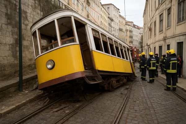 Lisbon funicular railway derailment