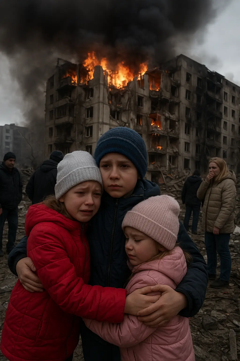 Russia-Ukraine war residential building strike