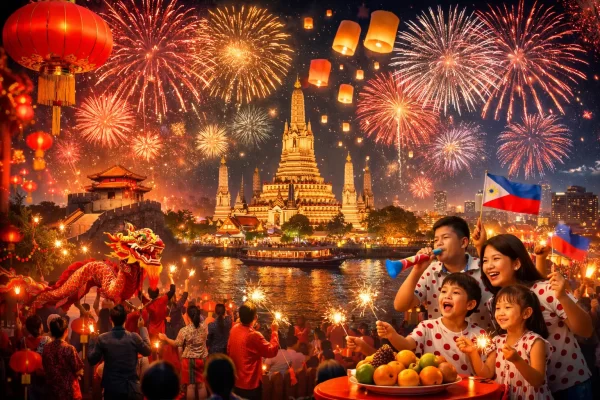 New Year celebrations Asia