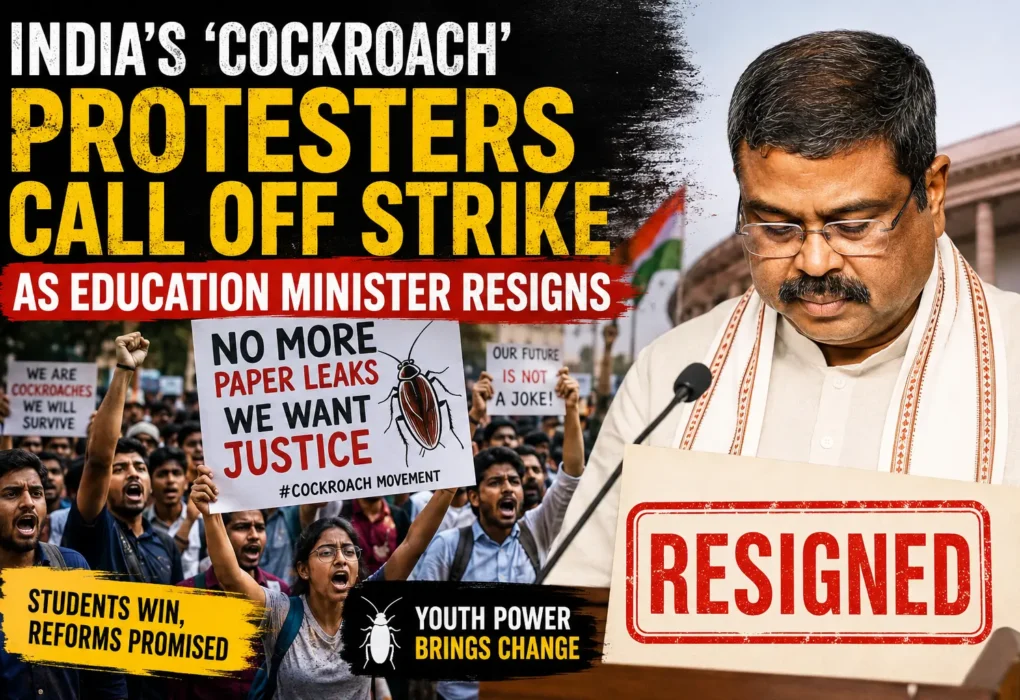 India Cockroach Protest