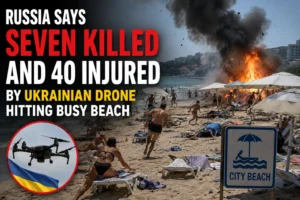 Russia beach drone attack