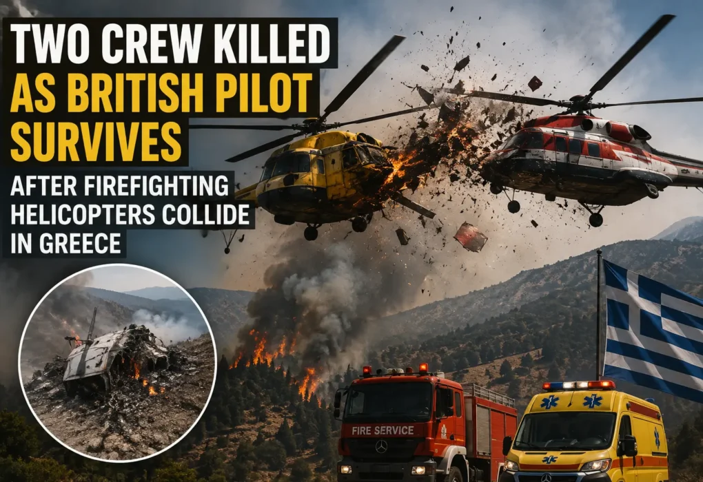 Greece firefighting helicopter collision