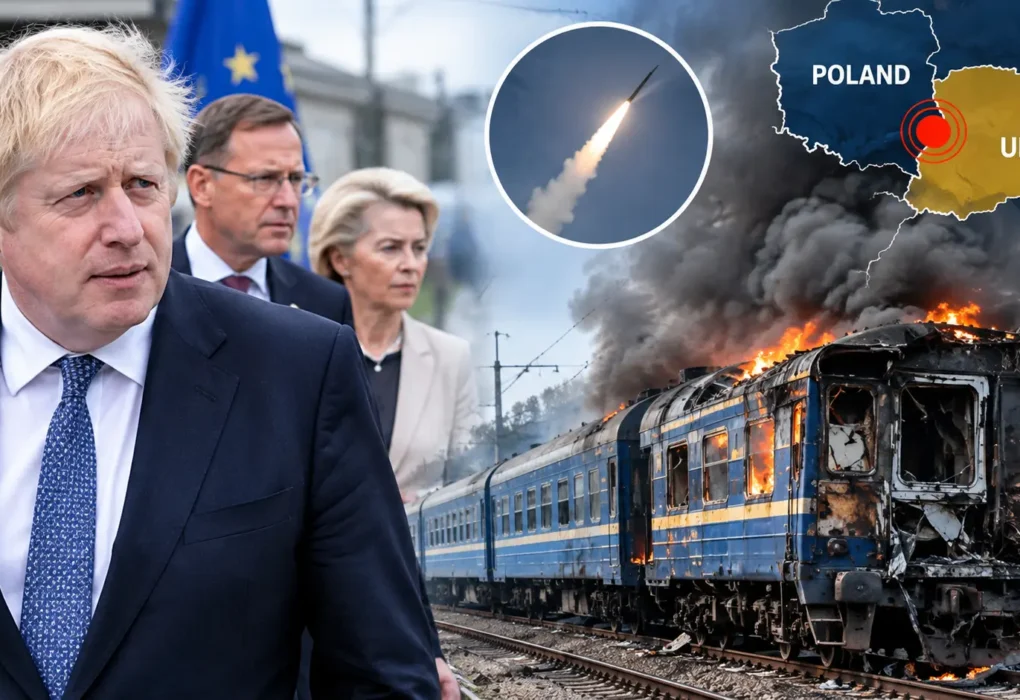 Russia strikes train near Poland border