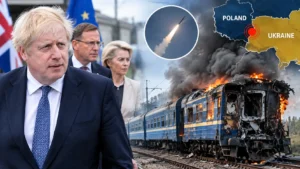 Russia strikes train near Poland border