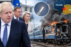 Russia strikes train near Poland border
