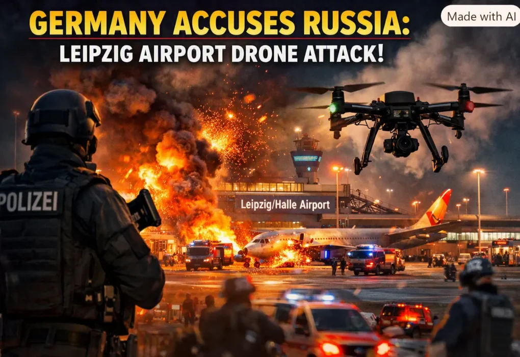 Germany says Russia behind Leipzig airport drone attack