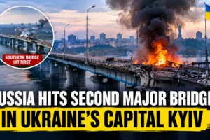 Russia hits Kyiv bridge